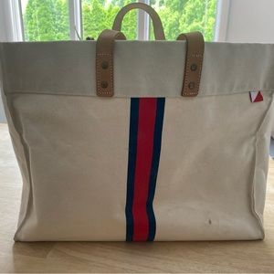 Shore bags large canvas and faux leather bag